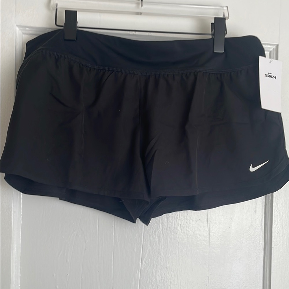 Nike Swim Women's Black Shorts NWT XL